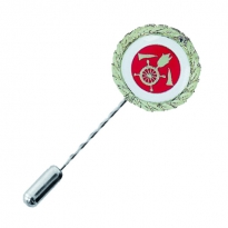 neutral round pin with firebrigade motive