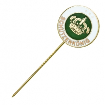 enamel shooting club pin with text Schützenkönig