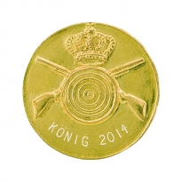 golden king's pin with engraving field