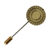 251610 in bronze mit langer Nadel, 20 mm Durchmesser