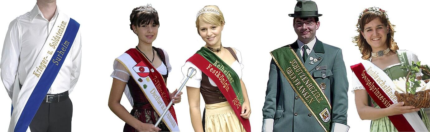 Embroidered sashes