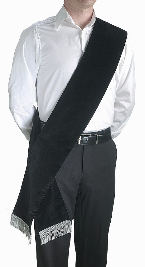 Mourning sashes in velvet Mourning sashes