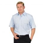 pilots' shirt light blue with shoulder epaulettes