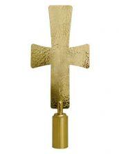 Flag finial hammered cross