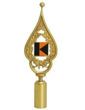 Flag finial with Kolping motive