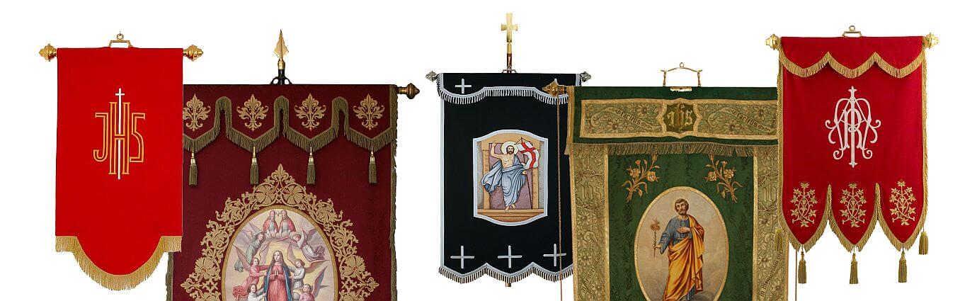 Kirchenbanner in verschiedenen Ausführungen Kirchenbanner