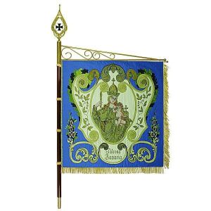 Standard of a warriors' club with Patrona Bavaria in elaborate ornamentation