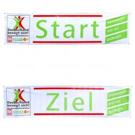 Start- und Zieltransparente